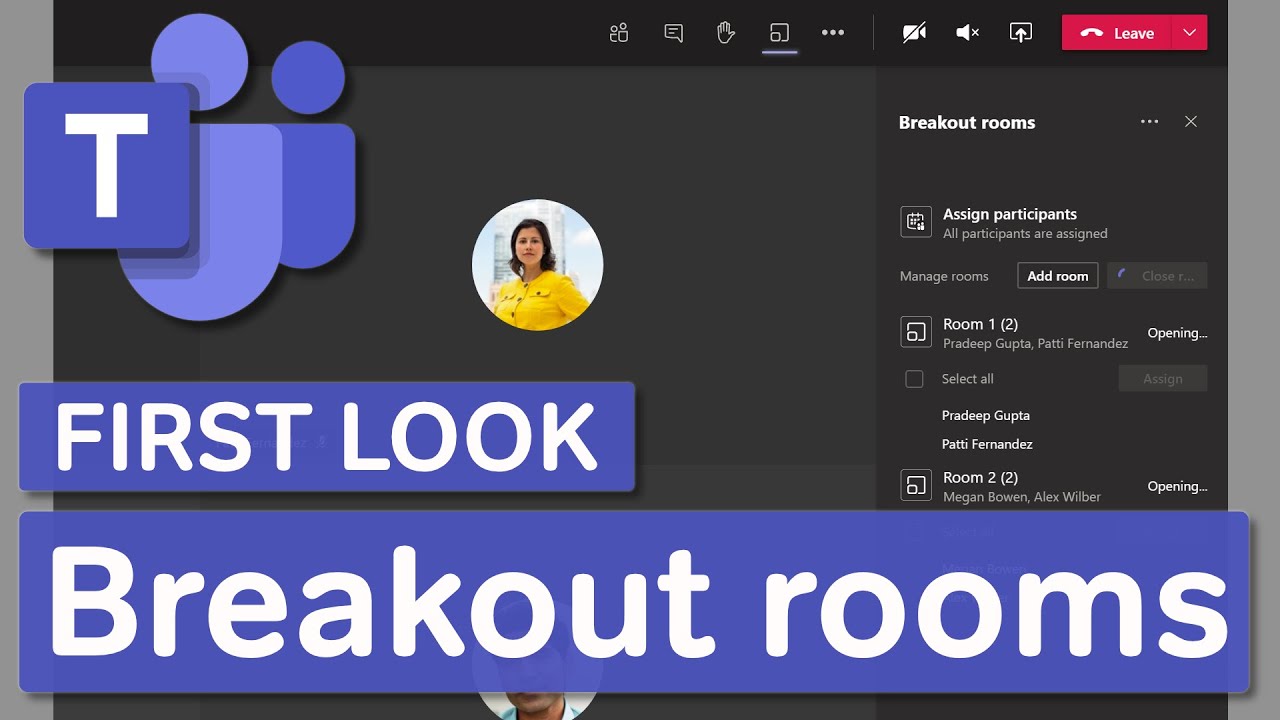 Microsoft Teams Virtual Breakout Rooms First Look YouTube