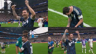 Lionel Messi and Argentina players crazy celebration after winning today s match and qualifying