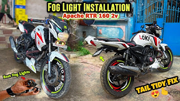 Best Fog light for Apache rtr 160 2v 🔥| How to install Fog lights in Apache RTR 160 | Moto 85 Rider