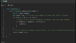 1752 Check if Array Is Sorted and Rotated