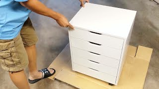 Winsome Halifax 5-drawer cabinet unboxing and assembly