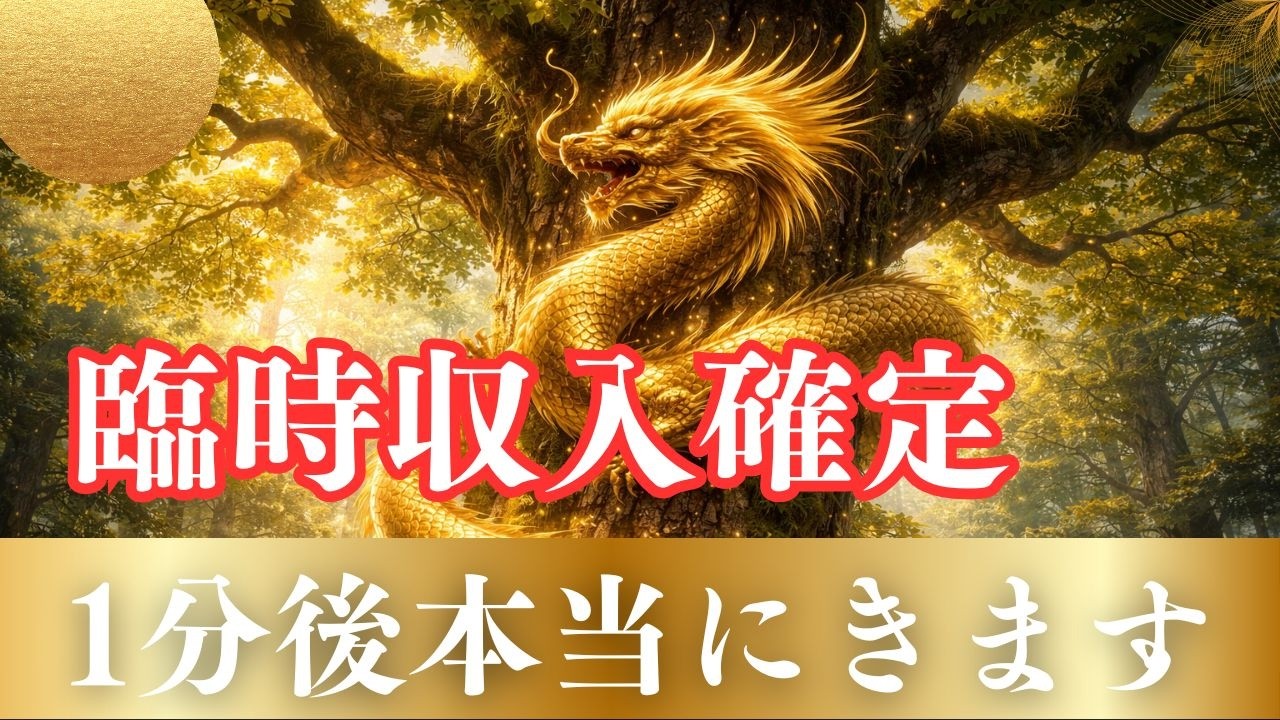 【金運】【予祝】今夜までに見た人だけ。通帳に嬉しい変化が起きます（黄金龍神様）
