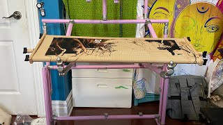 Adjusting the Painting Fairy Cross stitch Stand for smaller frames