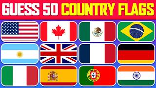Guess the Flag 🌍 | 50 Countries | Ultimate Geography Challenge | Puffin Quiz