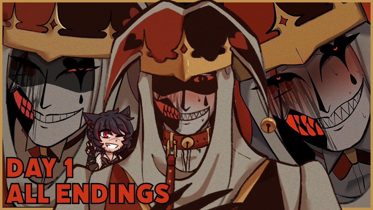 Freaky Yandere Jester Put On A Collar & I'm His Majesty - Kingdom of Marionettes Day 1 All Endings