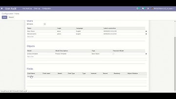 User Audit Odoo