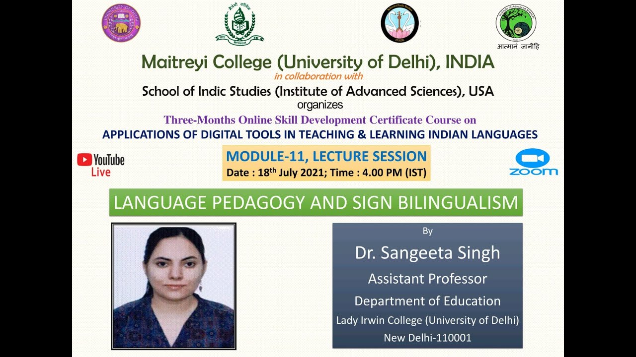 Applications of Digital Tools in Teaching & Learning Indian Languages