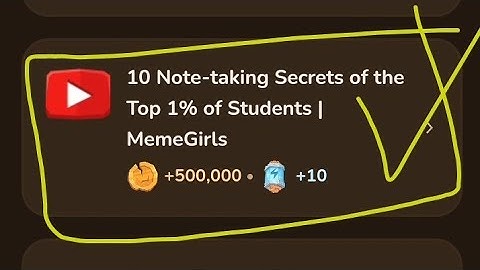10 Note Taking Secret of the 1% of Students Memefi Video Code