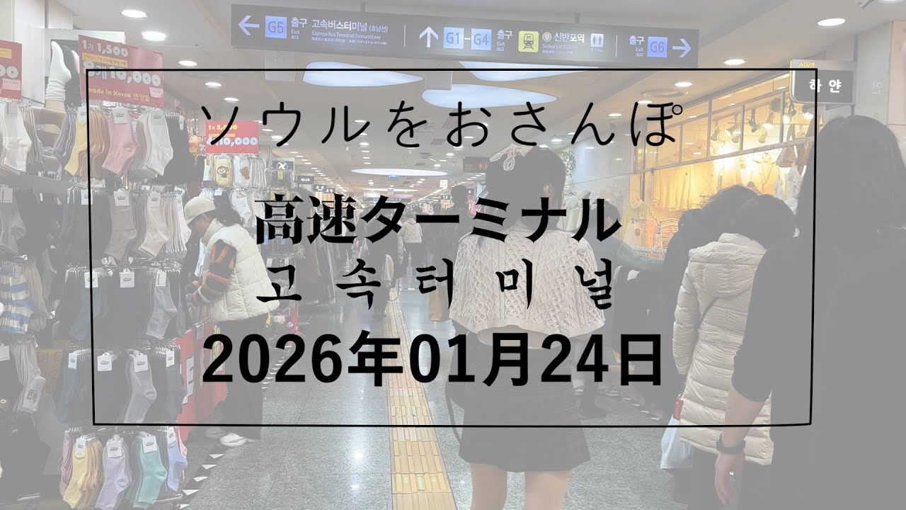 韓国/한국】ソウルをおさんぽ　vol.342　2025.01.24 高速ターミナル編