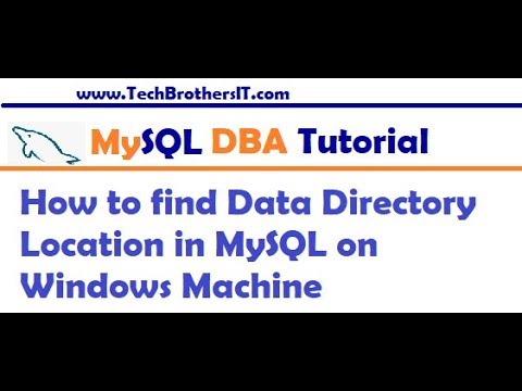 How to find Data Directory Location in MySQL on Windows Machine - MySQL DBA Tutorial
