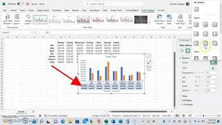 how to add and edit a data table to a chart in microsoft excel #howto #tutorial #msexcel #trending