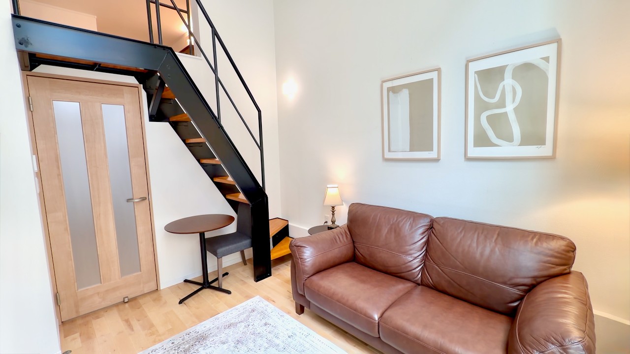 This Fully Furnished Tokyo Micro Apartment Has a Loft & Balcony!🤯