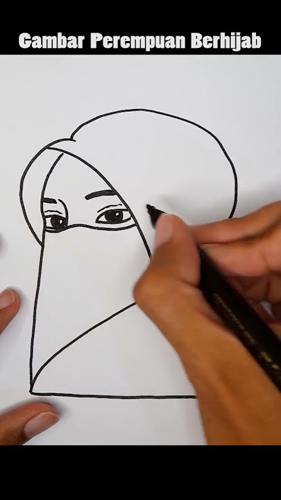 Menggambar Perempuan Berhijab Dari Angka 2