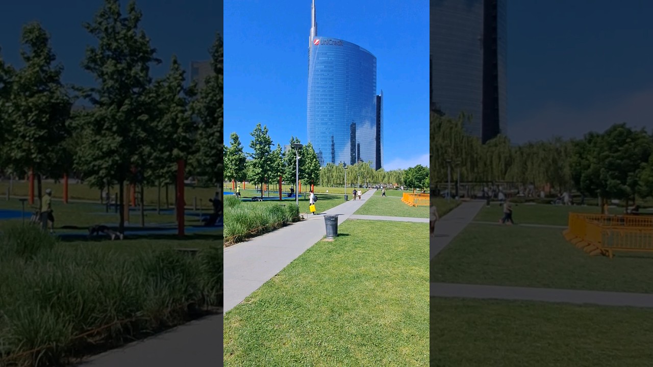 Milano Bosco Verticale, Unicredit Tower  Unipolsai Tower. Parco BAM