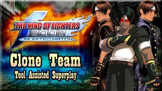 【TAS】THE KING OF FIGHTERS 2002: UNLIMITED MATCH (PS2)  CLONE TEAM (1HP)