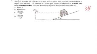 Circular motion DSE 2015 MC 10