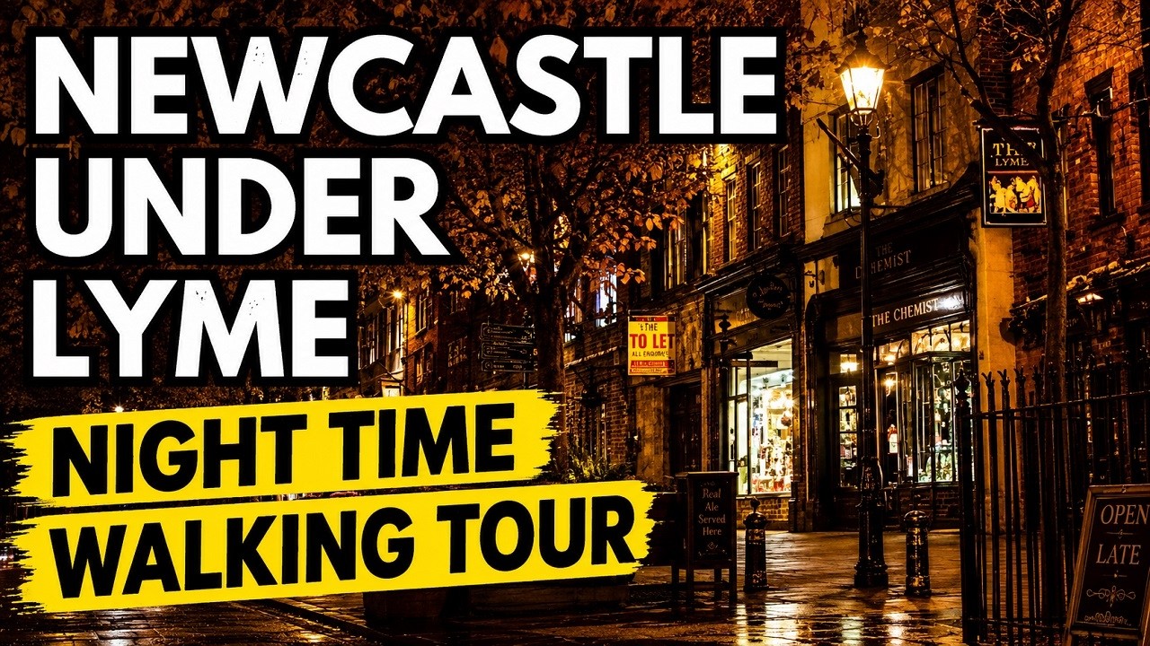 Newcastle under Lyme Walking Tour at Night - Nearly at Ghost Town ...