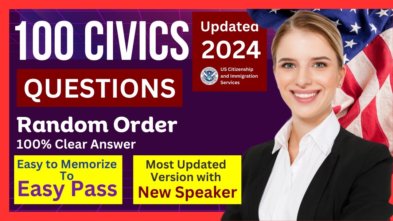 New! 100 Civics Questions and Answers (By Groups) for US Citizenship ...