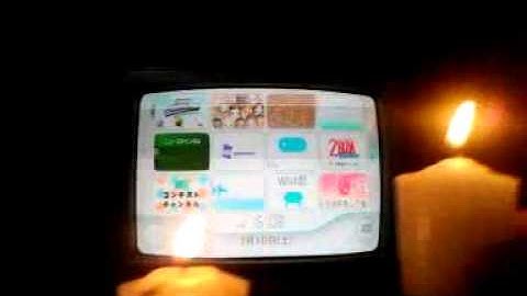 Wii sensor bar replaced with two candles