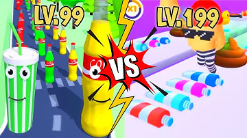 Juice Run vs Crushy fingers  Max Levels 99 New Update free Gameplay iOS Satisfying Gameplay