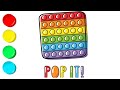 How to Drawing a picture POP IT🌈||Rainbow rasmini chizish POP IT ||Dibujar una imagen POP IT