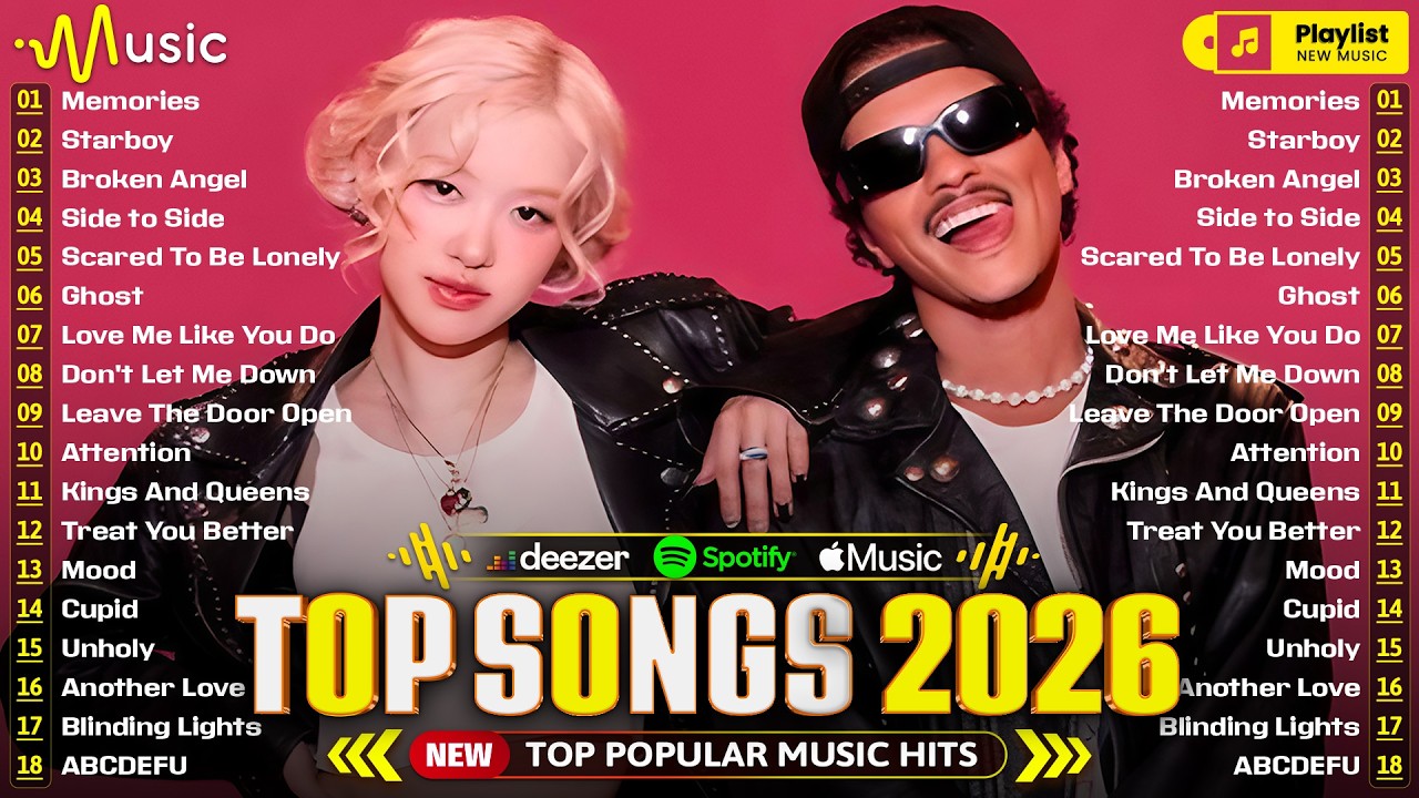Billboard Top 50 🥭 Top Hits 2026 🍐 Bruno Mars, Adele, Rihanna, Billie EIlish, Maroon 5, Ed Sheeran