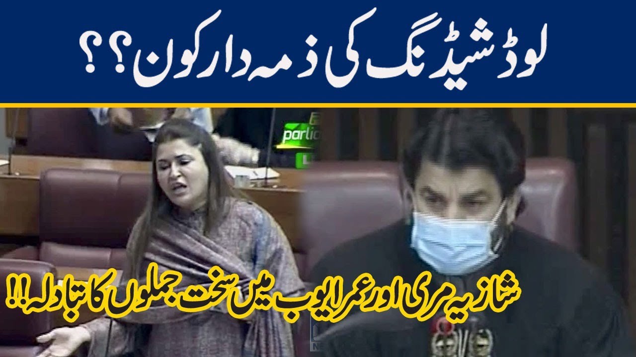 Shazia Mari Fight With Omar Ayub On Loadsheading In Assembly