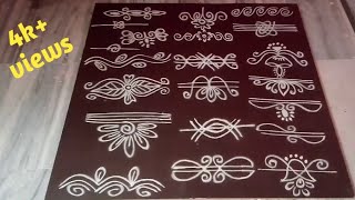 top 21 latest simple daily border designs | easy borders | simple side muggulu  | for beginners