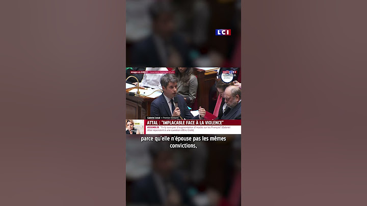 🗣️ "Il n'y aura jamais de droit à tabasser" promet Gabriel Attal