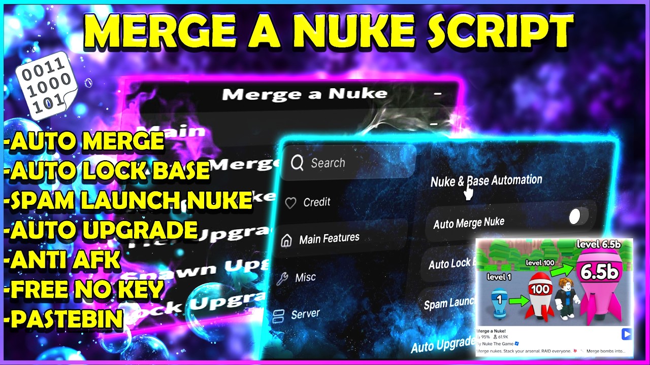 MERGE A NUKE SCRIPT OP 2026 PASTEBIN! 🚀 AUTO MERGE + SPAM LAUNCH NUKE ...