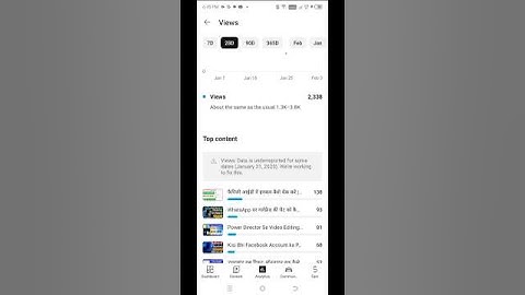 Views: Data is underreported for some dates (31 January 2025). We