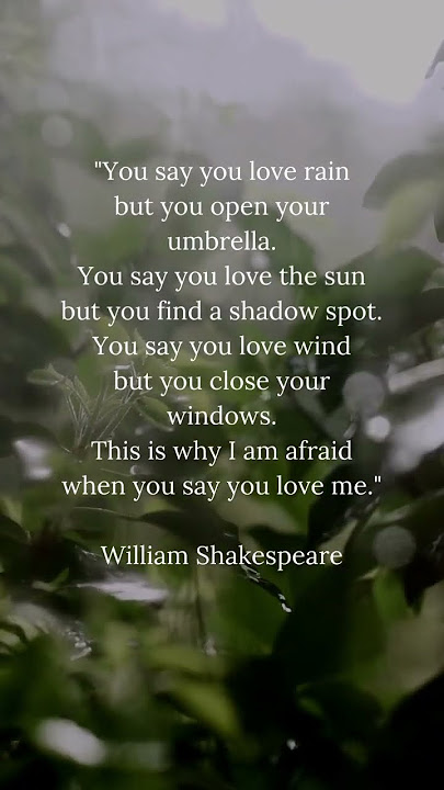 Kutipan Indah Harian Anda Tentang Cinta oleh William Shakespeare 🪬🤍🌧️#kutipan #puisi #puisicinta