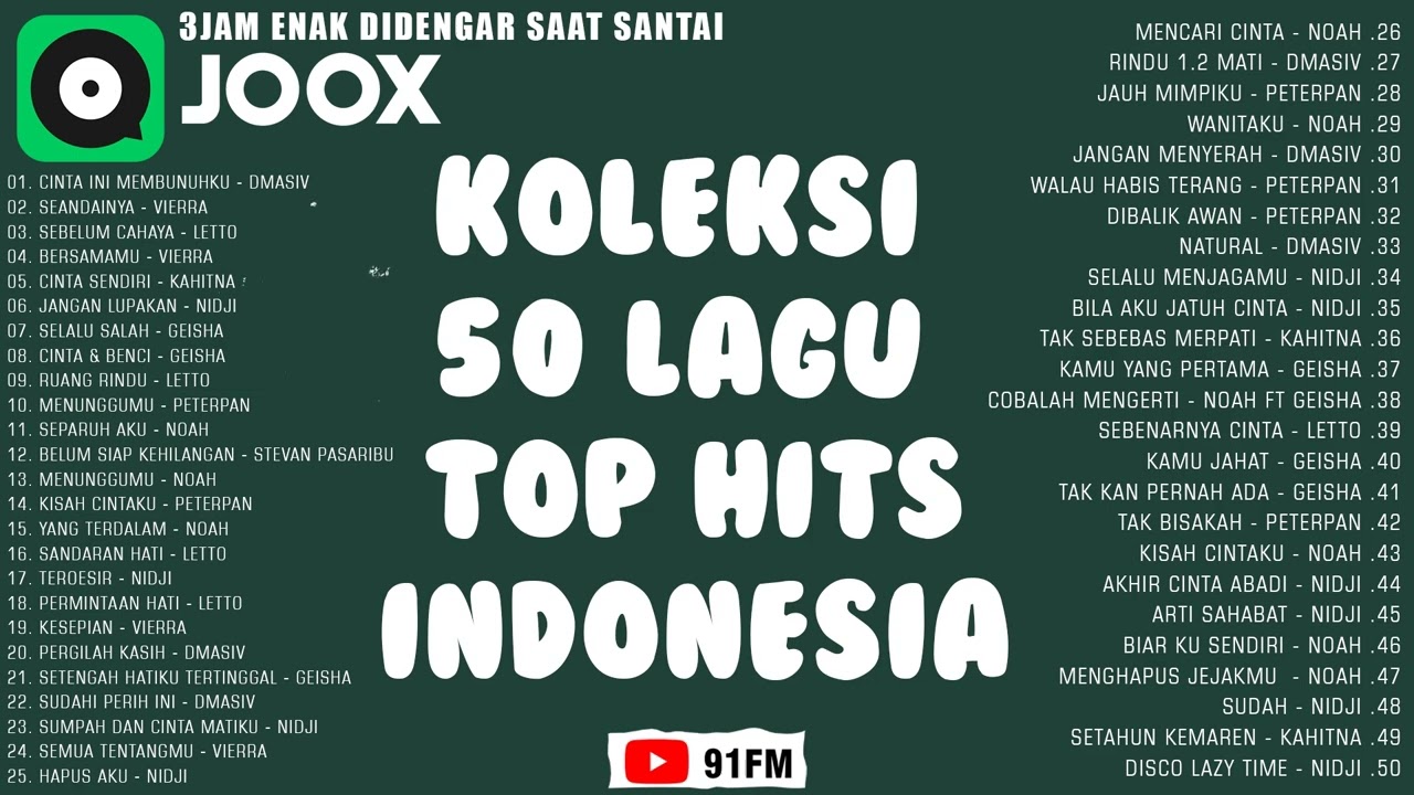 [JOOX] Top 50 Lagu Pop Hits Indonesia 2000an
