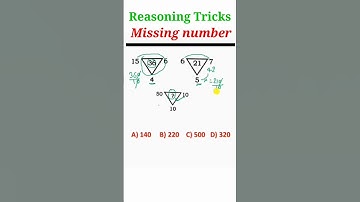 General intelligence questions/Reasoning tricks/Missing number/#reasoningtricks #shorts