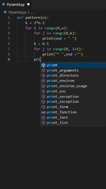 How to make triangle or pyramid patterns with '*' in python | #shorts # ...