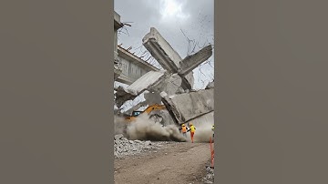 Bridge Demolition Excavator Accident Risk. AI Contents(Fake) #ALL_Disaster