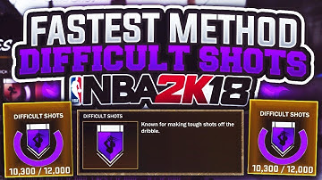 NBA 2K18 Unlock Difficult Shot Badge in ONE Game! FASTEST Way