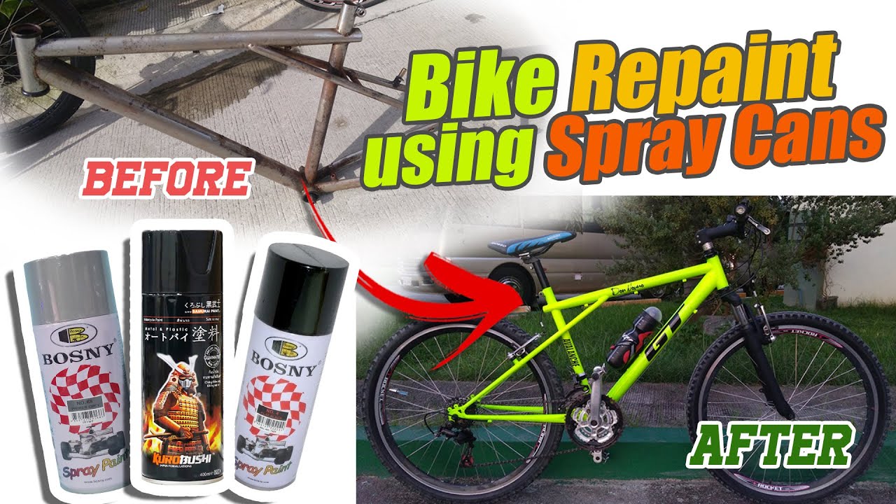 Bike Repaint Using Spray Cans YouTube