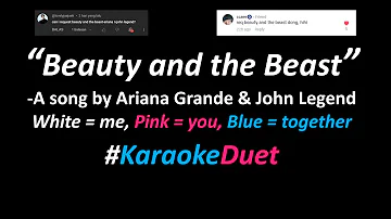 Ariana Grande, John Legend - Beauty and the Beast (Karaoke Duet Version) | Male Part Only | Cover