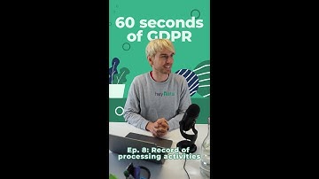Record of processing activities (ROPA) #gdpr