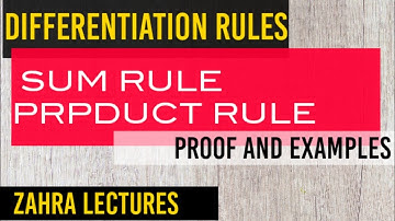 Calculus 1 || Derivative Sum Rule and Product rule in Urdu Hindi || Maths Zahra lectures