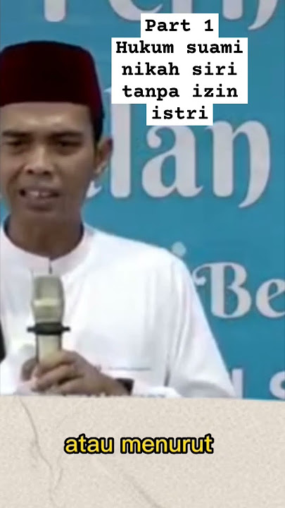 Part 1 'hukum suami nikah siri tanpa izin istri' ustadz Abdul Somad menjawab