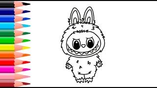 MENGGAMBAR LABUBU, MENGGAMBAR DAN MEWARNAI • how to draw labubu screenshot 4