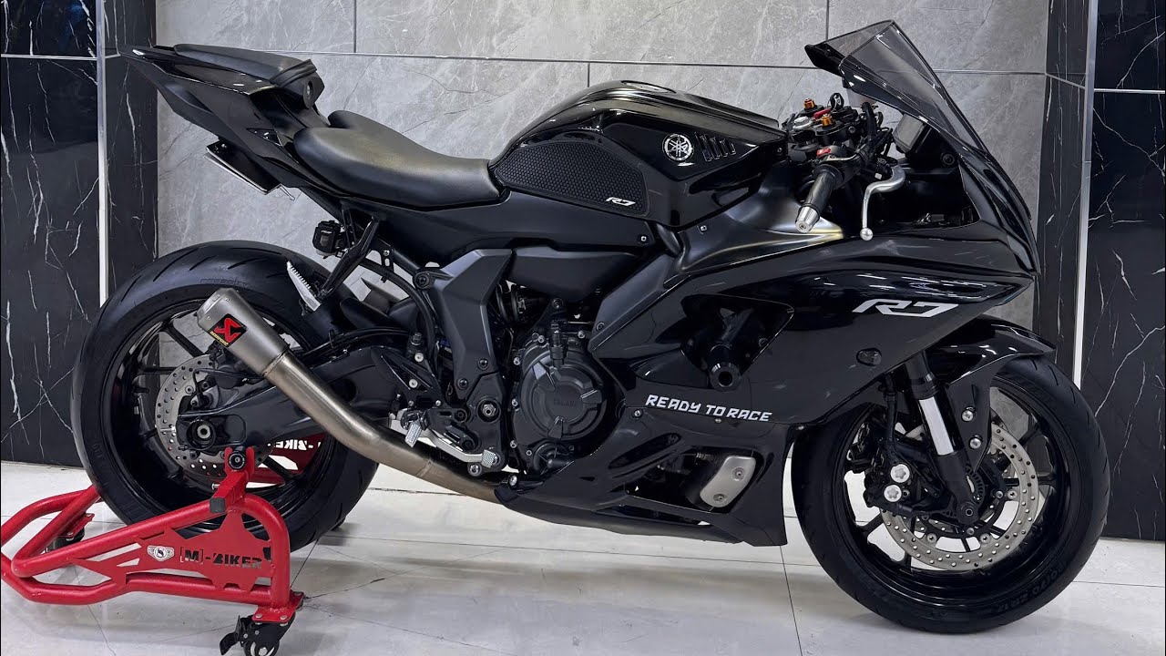 YAMAHA R7 2023 FULL BLACK Trang Bị Set Pô MOTOR3 Cực Kỳ Uy Lực 