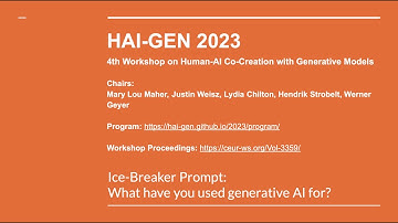 HAI-GEN 2023: 4th Workshop on Human-AI Co-Creation with Generative Models at IUI 2023