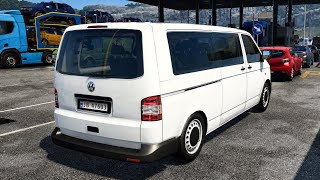Volkswagen Transporter T5 🚐 | Realistic Steering Wheel Gameplay | ETS2 1.60 screenshot 2