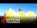 Un cohete de SpaceX sin tripulación explota durante una prueba de aterrizaje | Noticias Telemundo