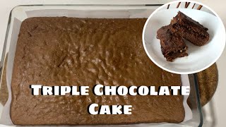 Betty crocker triple chocolate cake | homemade