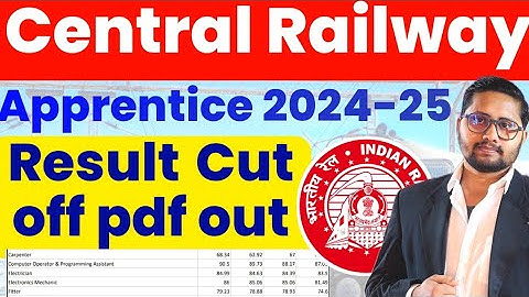Central Railway Apprentice 2025 Result Cut off out, #RRCCR Railway Apprentice official Cut off 2025