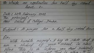 An application for half day school leave. Application writing. Soft English Learning. screenshot 1